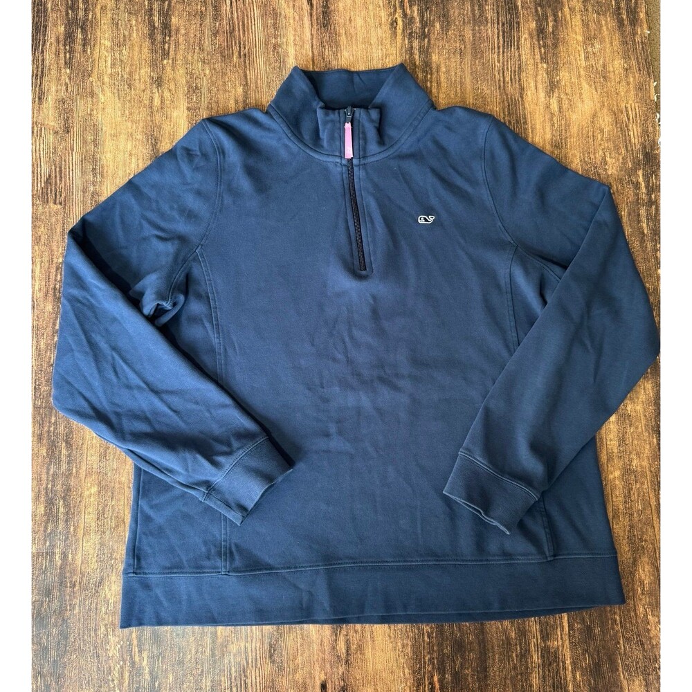 Vineyard Vines women's pullover sweatshirt XL Navy Blue 1/4 Zip
